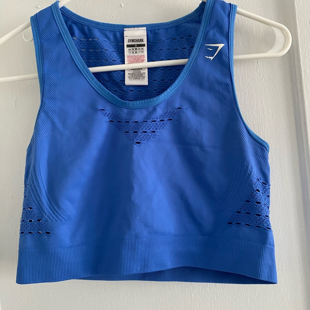 Gymshark Blue Cropped Tank Top
